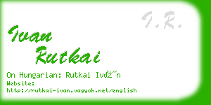 ivan rutkai business card